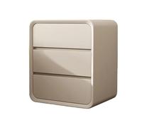 GHIJZQVNKLC Table de Nuit crème, Meuble de Rangement en Bois Massif | Finition crème légère et luxueuse. bois massif; rangement multifonctionnel for chambre(Milk White-3-50)