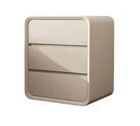 GHIJZQVNKLC Table de Nuit crème, Meuble de Rangement en Bois Massif | Finition crème légère et luxueuse. bois massif; rangement multifonctionnel for chambre(Milk White-3-45)