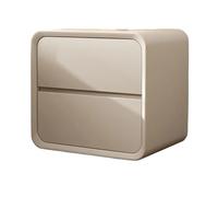 GHIJZQVNKLC Table de Nuit crème, Meuble de Rangement en Bois Massif | Finition crème légère et luxueuse. bois massif; rangement multifonctionnel for chambre(Milk White-2-50)