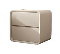 GHIJZQVNKLC Table de Nuit crème, Meuble de Rangement en Bois Massif | Finition crème légère et luxueuse. bois massif; rangement multifonctionnel for chambre(Milk White-2-45)