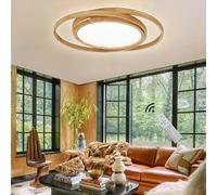 GHiycotdl Plafonnier Bois,Dimmable 62CM,éClairage De Plafond | Dimmable Avec TéLéCommande, Pour Chambre,Salon,Cuisine,Salle à Manger,Couloir,Maison,Bureau