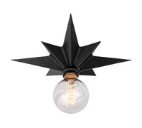 GHiycotdl Plafonnier Industriel,30CM éToiles Vintage Polyvalent Plafonnier Applique Murale Pour Salon Chambre Cuisine Salon Couloir(Noir)