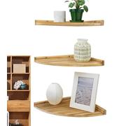 Ghjkldha Compact Corner Wall Shelf, Multi Tier Wooden Display Stand, Floating Storage Shelf System, Advanced Space Organizer Rack Set, Decorative with Rustic Design, Home Accessory for Living Room