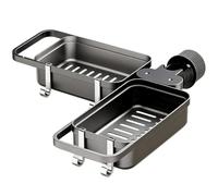 Ghjkldha Rotating Sink Shelf, Over Faucet Organizer, 180 Degree Drain Rack