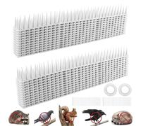 Ghligna 24 Pièces Pics Anti Pigeons pour Balcon, 103,2M Pic Anti Pigeon | Pique Anti Pigeon Blanc, Pic Anti Oiseaux Exterieur pour Oiseaux, Chats, Corbeaux, Moineaux