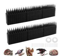 Ghligna 24 Pièces Pics Anti Pigeons pour Balcon, 103,2M Pic Anti Pigeon | Pique Anti Pigeon Noir, Pic Anti Oiseaux Exterieur pour Oiseaux, Chats, Corbeaux, Moineaux