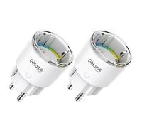 GHome Smart Prise Connectée WiFi, Mini Prise Intelligente Certifié TÜV avec Mesure de Consommation Électrique,APP Contrôle, Programmable Plug avec Alexa et Google Home, Fonction de Temps, 10A