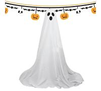 Ghost Decor - 2-Meter Retractable Halloween Light Up Fabric Ghost