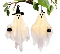 Ghost Halloween Decorations 2 Pieces Spooksczxit hyaowy Light Up Decoration