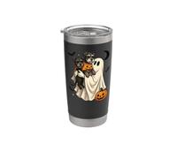 Ghost miniature schnauzer chien Halloween Gobelet isotherme en acier inoxydable double paroi
