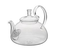 Ghulumn ThéIèRe en Verre de Café en Verre de de PoignéE Haute RéSistante à la Chaleur 650Ml ThéIèRe en Verre de Floraison avec la CréPine
