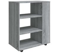 GHVBNMF Armoire à roulettes 60 x 35 x 75 cm Chariot d'imprimante en bois | Armoire de bureau mobile pour bureau, étagère flexible pour imprimante et dossiers, facile à nettoyer avec un chiffon humide.