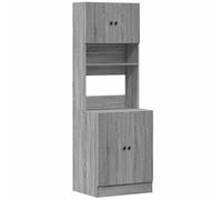 GHVBNMF Armoire de cuisine gris sonoma 60 x 50 x 180 cm en bois | Meuble de rangement polyvalent pour restaurant, Mensa et WG. Offre un espace structuré pour les casseroles
