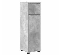 GHVBNMF Armoire de salle de bain en bois gris béton 30,5 x 30 x 101 cm | Armoire haute compacte pour salle de bain et couloir avec étagère réglable, tiroir et porte pour une utilisation optimale de