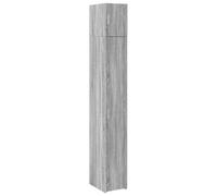 GHVBNMF Armoire haute étroite gris sonoma 30 x 42,5 x 225 cm Armoire de | Armoire multifonction fine avec 8 compartiments et charnière de porte interchangeable pour salle de bain, cuisine ou couloir.
