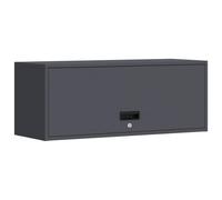 GHVBNMF Armoire murale de garage en acier anthracite 33 x 90 x 35 cm | Étagère murale avec amortisseur à gaz et serrure pour atelier, cave et salon. Armoire suspendue compacte.