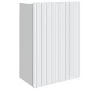 GHVBNMF Armoire suspendue blanche 66 x 34,5 x 92 cm en bois | Armoire de rangement murale peu encombrante pour salon et chambre à coucher avec deux étagères robustes et portes à 90 degrés