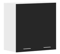GHVBNMF Armoire suspendue Lyon - Noir - 60 x 31 x 60 cm - En bois | Étagère murale pratique avec 2 portes et 2 étagères pour cuisine, salle de bain ou chambre à coucher. Facile d'entretien et