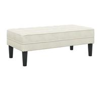 GHVBNMF Banc rembourré en velours crème 113 x 57 x 39 cm Banc ottoman | Chaise longue rembourrée élégante pour chambre à coucher et couloir, housse en velours doux avec construction solide en