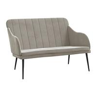 GHVBNMF Banc rembourré en velours gris clair 110 x 76 x 80 cm | Chaise rembourrée confortable avec housse en velours doux et structure en métal solide pour salon, chambre à coucher et