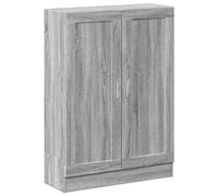 GHVBNMF Bibliothèque 2 portes - Gris Sonoma - 82,5 x 30,5 x 115 cm | Étagère polyvalente à 3 compartiments pour le salon et la chambre à coucher pour ranger les livres et la décoration.