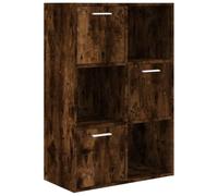 GHVBNMF Bibliothèque en chêne fumé 60 x 29,5 x 90 cm Armoire de rangement | Commode compacte pour le salon et le couloir : trois compartiments offrent un espace structuré pour les livres