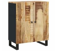 GHVBNMF Buffet 60 x 33 x 75 cm Commode Mango Bois Massif Fer | Armoire d'appoint industrielle avec structure en métal pour couloir et salon offrant un espace de rangement stable et un