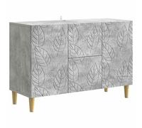 GHVBNMF Buffet gris béton 89 x 34,5 x 60 cm Commode en bois | Buffet compact effet béton avec 2 portes et 2 tiroirs, idéal pour le salon et la salle à manger.