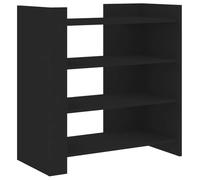 GHVBNMF Buffet noir 73,5 x 35 x 75 cm Commode en bois | Armoire d'appoint flexible noire pour salon et couloir avec montage adaptable et beaucoup d'espace de rangement.