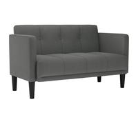GHVBNMF Canapé 2 places gris foncé 111 cm en tissu canapé rembourré | Canapé rembourré compact avec accoudoirs en contreplaqué pour le salon et le bureau, assise confortable avec rembourrage en