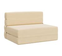 GHVBNMF Canapé-lit pliable 1 place Crème 70 x 72 x 60 cm | Lit d'appoint polyvalent 2 en 1 pour salon et chambre à coucher avec housse amovible et rembourrage en mousse robuste.