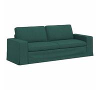GHVBNMF Canapé modulaire 3 places en tissu vert foncé 222 x 80 x 82 cm | Canapé d'angle ergonomique avec revêtement en tissu et cadre en métal solide pour salon ou chambre à coucher au design