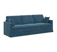 GHVBNMF Canapé modulaire moderne en velours 3 places Bleu 228 x 78 x 80 cm | Canapé modulaire capitonné 2 pièces aspect velours pour salon et chambre à coucher avec cadre en métal robuste.
