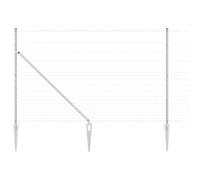 GHVBNMF Clôture de 25 x 1,5 m avec 52 poteaux de clôture galvanisé en acier | Kit de clôture en métal solide pour délimiter le jardin et la terrasse avec 52 piquets robustes pour un montage facile.