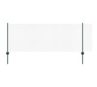GHVBNMF Clôture de jardin avec 22 poteaux Vert 50 x 0,8 m Clôture en acier | Délimitation modulaire pour jardin et terrasse en acier revêtu par pulvérisation vert avec kit de montage.
