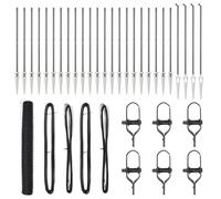 GHVBNMF Clôture de jardin avec poteaux - 50 m x 1,2 m - Clôture métallique | Kit de clôture robuste pour jardin et terrasse : fabriqué en acier et PVC, comprend 52 piquets pour la délimitation