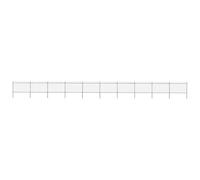 GHVBNMF Clôture de jardin en acier - 17 m - Avec 10 éléments de clôture | Clôture décorative avec pointes de lance pour jardin, terrain et allée. Kit en métal robuste avec poteaux.