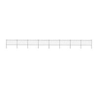 GHVBNMF Clôture de jardin en acier noir 13,6 m Kit complet 8 éléments 9 | Clôture décorative en métal au design arceau pour jardin avant et allée, matériel de fixation inclus pour un montage facile.