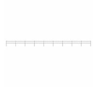 GHVBNMF Clôture de jardin en acier noir 15,3 m 9 éléments de clôture | Délimitation stable pour jardin, cour et entrée. Kit de clôture en métal robuste extensible à volonté.