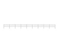 GHVBNMF Clôture de jardin en acier noir 15,3 m, 9 panneaux de clôture avec | Clôture décorative en métal pour jardin avant et terrain, longueur totale de 15,3 m avec ancrage stable et extension facile.