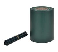 GHVBNMF Clôture de jardin en PVC avec 30 clips Vert mat 70 x 0,19 m | Brise-vue résistant aux intempéries pour tapis à double tige dans le jardin, la terrasse et la cour. Paravent flexible avec