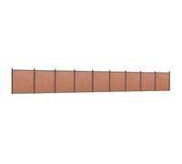 GHVBNMF Clôture de jardin WPC - Kit complet - Brise-vue - Marron - 1564 x | Clôture à lamelles WPC moderne pour jardin et terrasse, avec poteaux en aluminium pour une grande stabilité en extérieur.