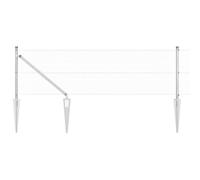 GHVBNMF Clôture en treillis de 10 m avec 52 pointes en acier argenté | Clôture en fer robuste pour jardin et terrasse : offre une protection fiable en plein air avec une finition anti-corrosion.