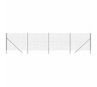 GHVBNMF Clôture grillagée anthracite 2,2 x 10 m en acier galvanisé | Kit complet de clôture en treillis pour jardin, terrain et enclos Fabriqué en acier galvanisé avec gaine en PVC résistant aux