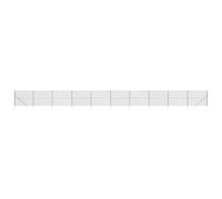 GHVBNMF Clôture grillagée Anthracite 2 x 25 m Kit complet avec manchons de | Treillis métallique robuste pour jardin, terrain et enclos pour animaux avec poteaux, pinces, clous en M et gaine en PVC