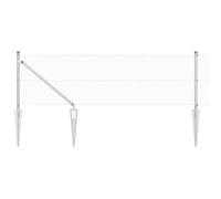 GHVBNMF Clôture grillagée avec 26 piquets en acier argenté 50 m x 0,6 m | Délimitation de terrain robuste pour jardin et terrasse. Fabriqué en acier durable pour une protection fiable en plein air.