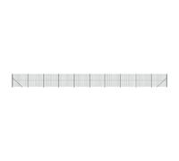 GHVBNMF Clôture grillagée avec bride de sol Vert 1,4 x 25 m | Kit complet robuste avec poteaux et pince pour délimiter la propriété et le jardin. Peut être découpé de manière flexible.