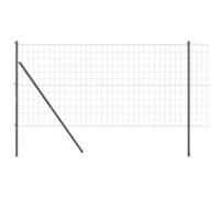 GHVBNMF Clôture grillagée avec poteaux - Gris - 1,2 x 10 m | Clôture de jardin solide en acier et PVC pour terrasse et jardin. Kit complet avec poteaux pour une flexibilité facile.