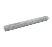 GHVBNMF Clôture métallique pour volière en acier galvanisé Argenté 25 x 1,5 | Clôture de jardin flexible en métal galvanisé pour parterres et enclos à lapins en extérieur avec mailles de 19 x 19 mm.