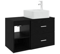 GHVBNMF Ensemble de meubles de salle de bain 2 pièces - Montage mural | Montage mural peu encombrant pour salle de bain avec trou flexible pour robinets et espace de rangement bien pensé.